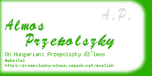 almos przepolszky business card